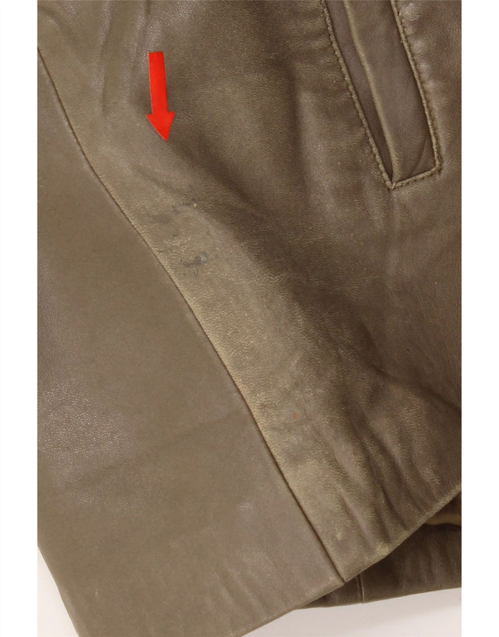 Винтажная женская кожаная куртка IT 44 Medium Khaki Leather
