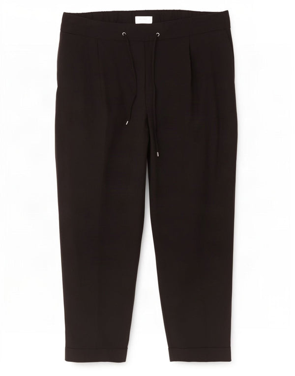 Женские брюки с высокой талией Marks & Spencer UK 18 XL W40 L28, черный полиэстер