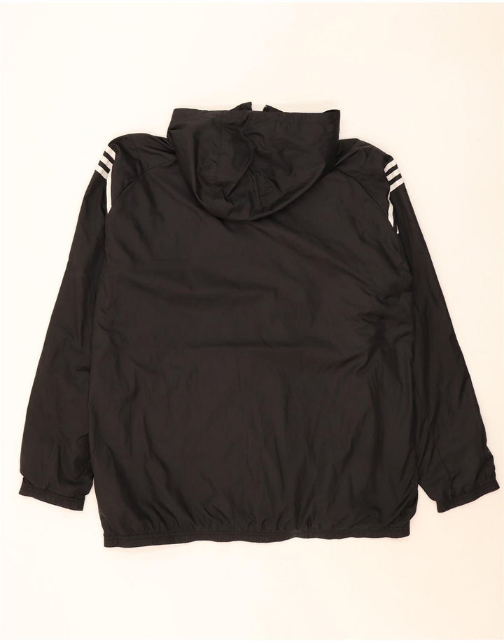 Мужская куртка-дождевик Adidas с капюшоном UK 42 XL, черный полиэстер