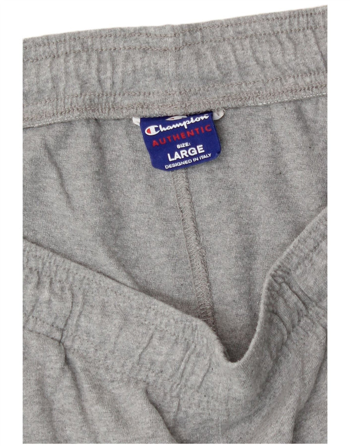 Мужские спортивные шорты с рисунком Champion, большие серые