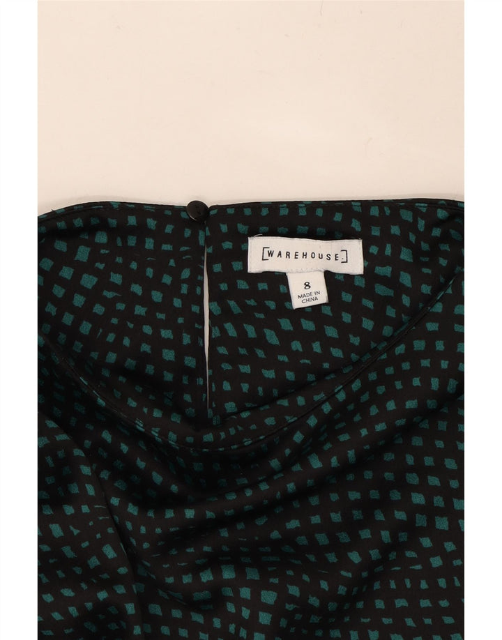 WAREHOUSE Womens Bodycon Dress UK 8 Small Black Check Polyester Vintage Warehouse and Second-Hand Warehouse from Messina Hembry 