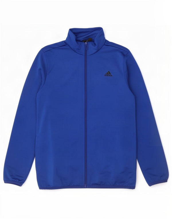Спортивный костюм Adidas для мальчиков с графическим рисунком, верхняя куртка 11-12 лет, синий полиэстер
