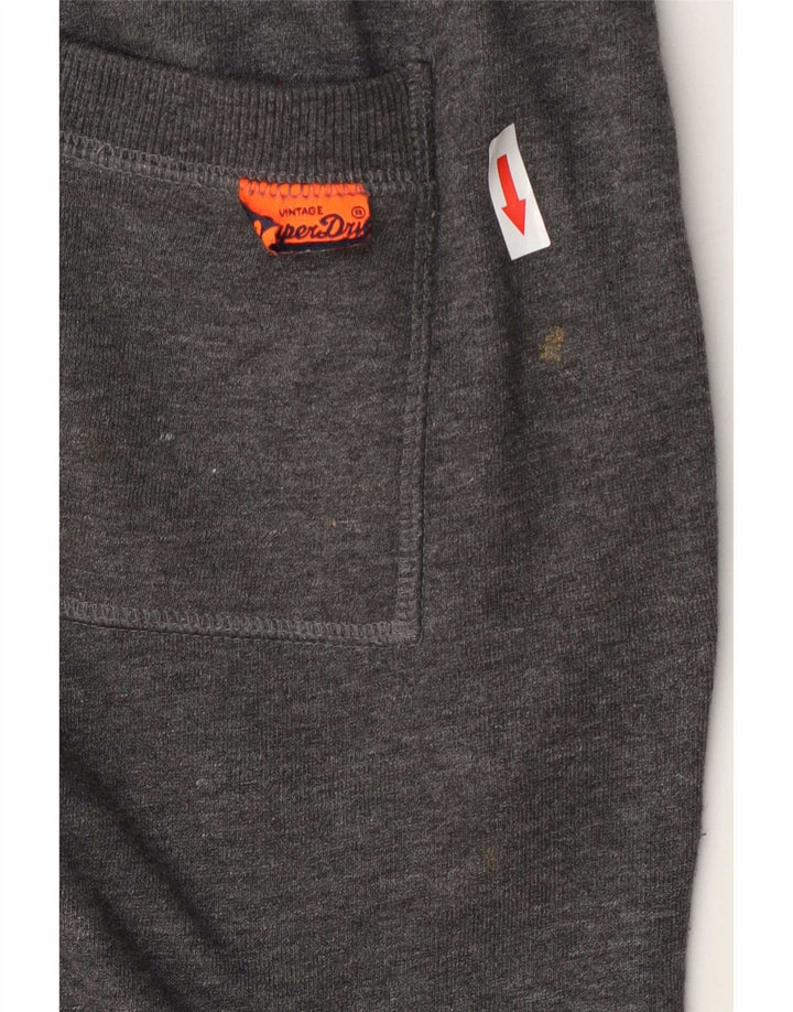 Мужские спортивные шорты с рисунком Superdry, маленькие серые, хлопковые