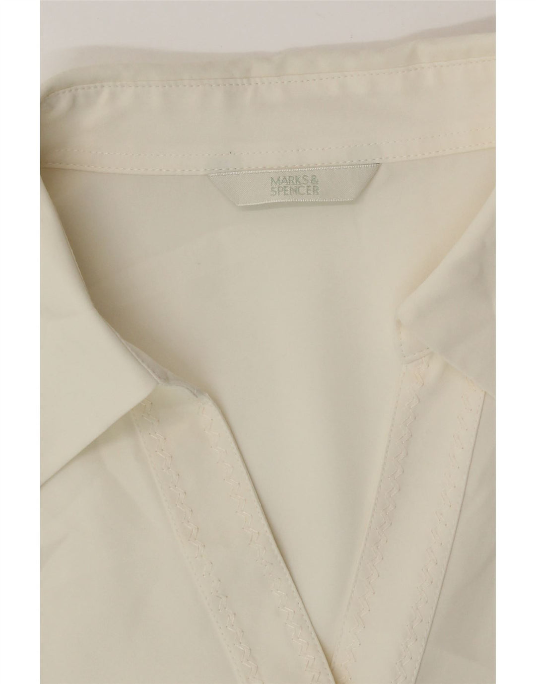 Женская рубашка с коротким рукавом Marks & Spencer UK 18 XL Off White