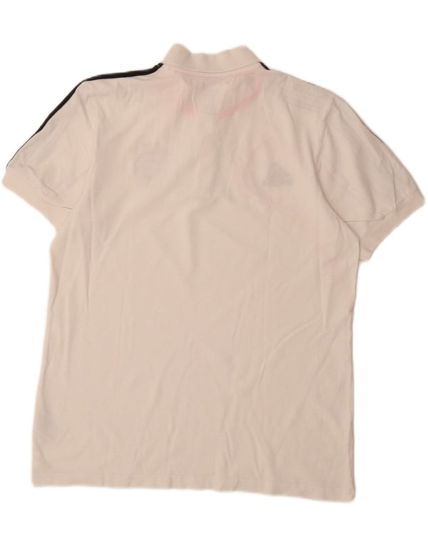 Мужская рубашка-поло ADIDAS FC Bayern Munchen UK 44/46, большая белая, хлопок