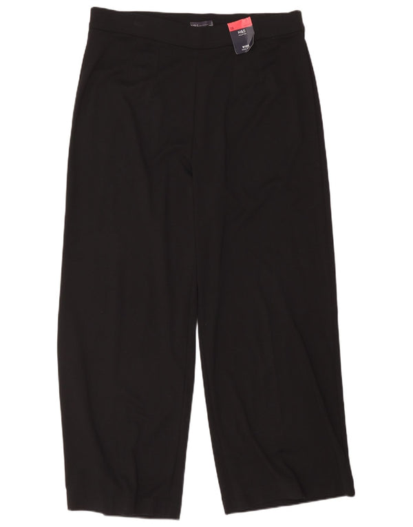Женские повседневные широкие брюки Marks & Spencer UK 18 XL W38 L28 черные