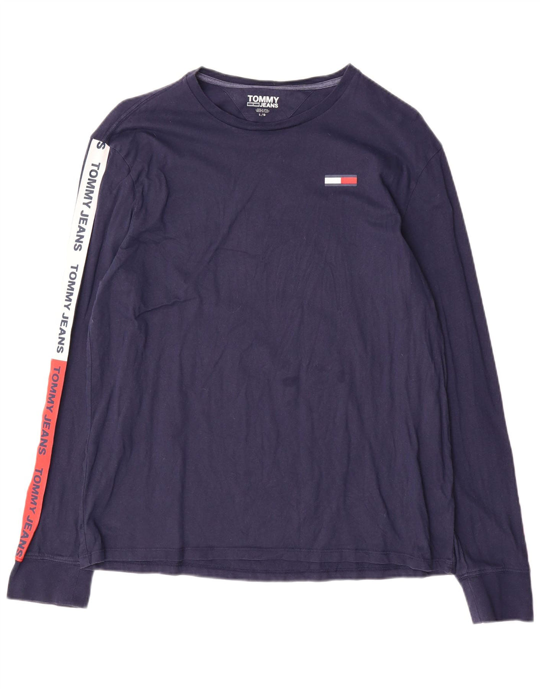 Мужской топ с длинным рукавом Tommy Hilfiger, темно-синий, с цветными блоками