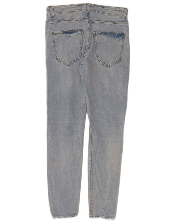 Женские потертые джинсы скинни Zara EU 40 Medium W31 L30, синий хлопок