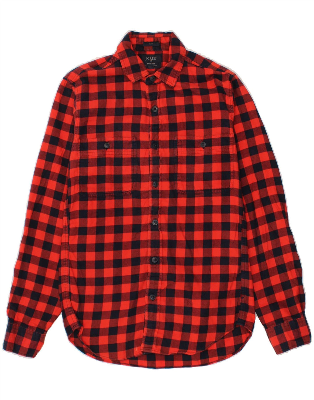 J. CREW Mens Flannel Shirt XS Red Check Cotton Vintage J. Crew and Second-Hand J. Crew from Messina Hembry 