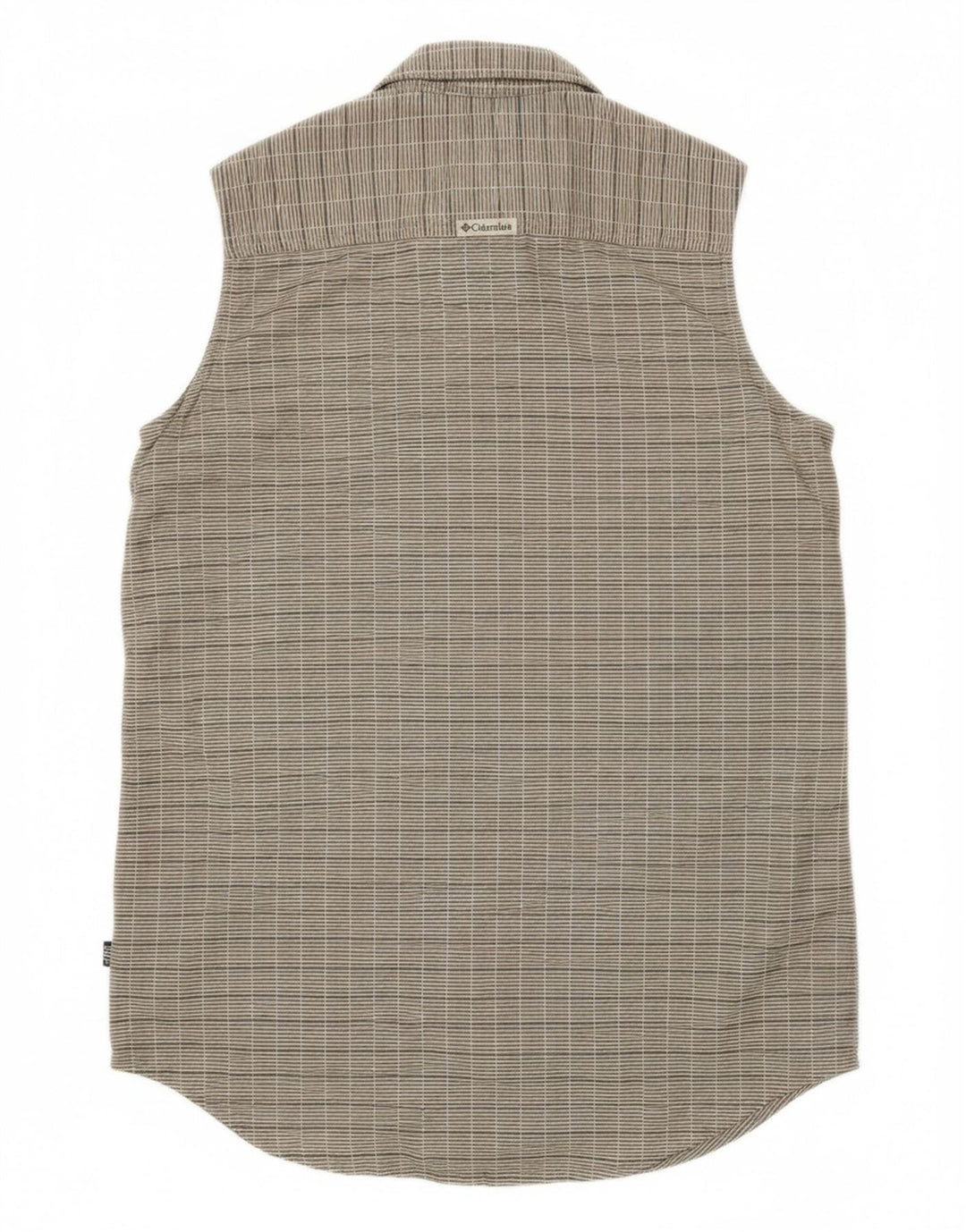 COLUMBIA Womens Sleeveless Shirt XS Grey Check Polyester