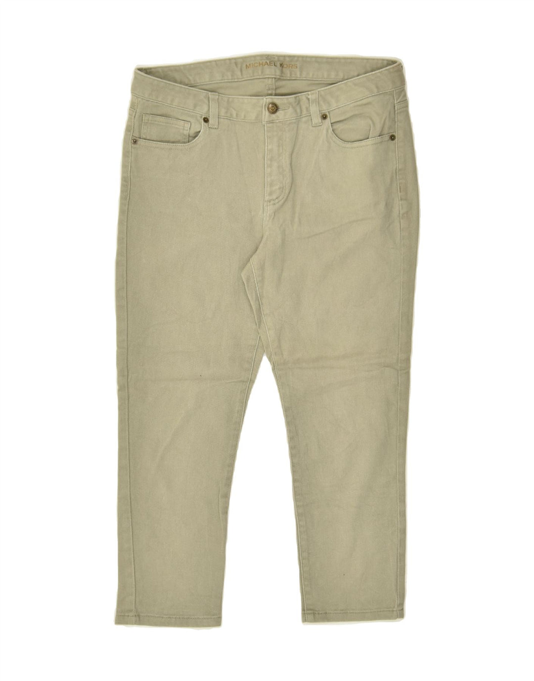 MICHAEL KORS Womens Cropped Skinny Cropped Jeans US 8 Medium W30 L22 Grey | Vintage Michael Kors | Thrift | Second-Hand Michael Kors | Used Clothing | Messina Hembry 