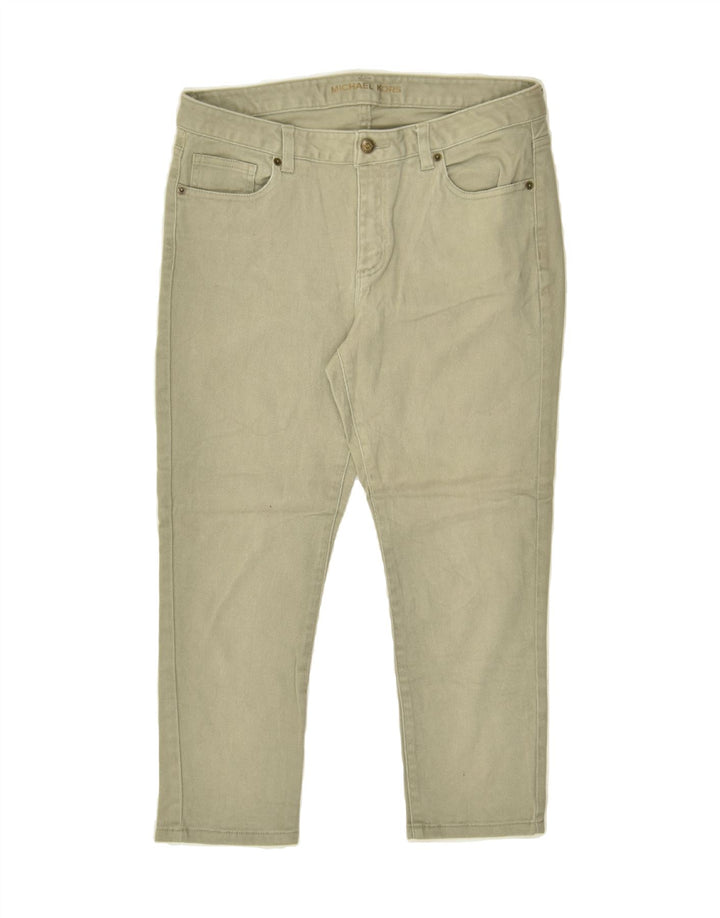 MICHAEL KORS Womens Cropped Skinny Cropped Jeans US 8 Medium W30 L22 Grey | Vintage Michael Kors | Thrift | Second-Hand Michael Kors | Used Clothing | Messina Hembry 