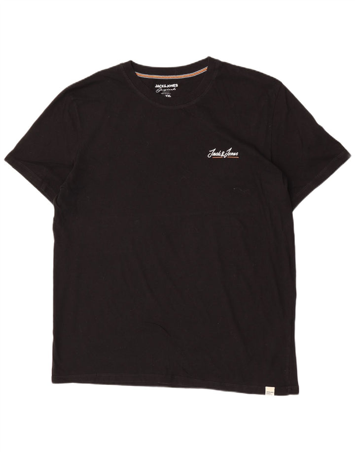 Мужская футболка Jack & Jones Top 2XL, черный хлопок