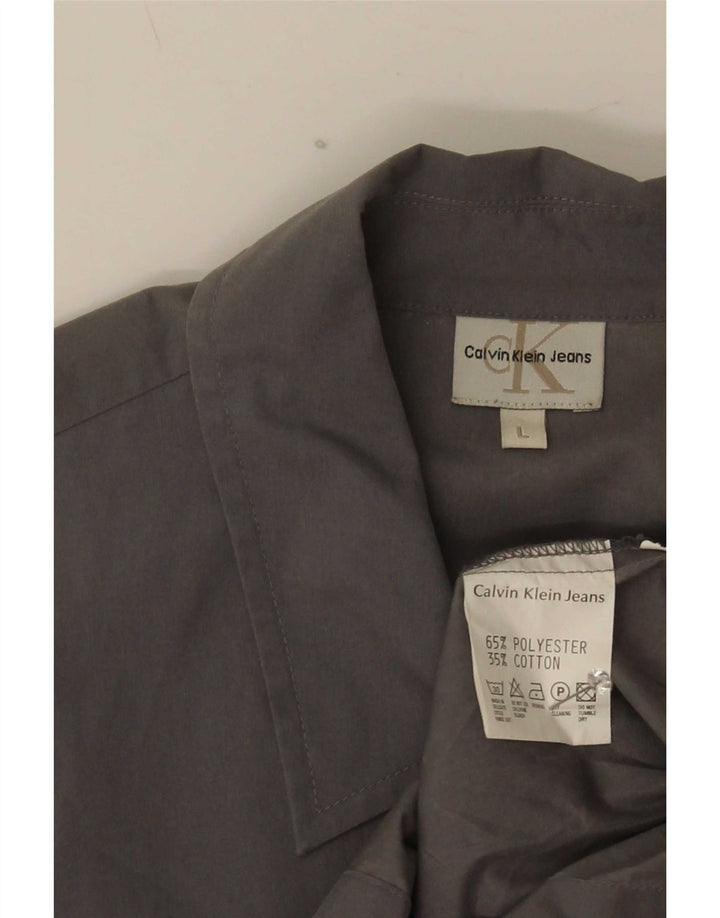 Мужская рубашка Calvin Klein Jeans, большая серая, полиэстер