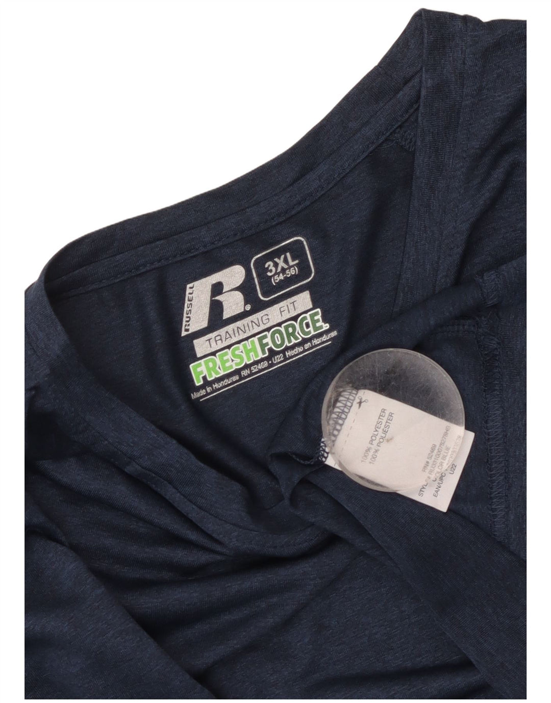 Мужской топ Russell Athletic с длинным рукавом 3XL темно-синий из полиэстера