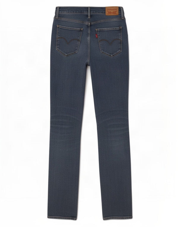 Женские прямые джинсы Levi's 724 с высокой посадкой W28 L32, синие, хлопок