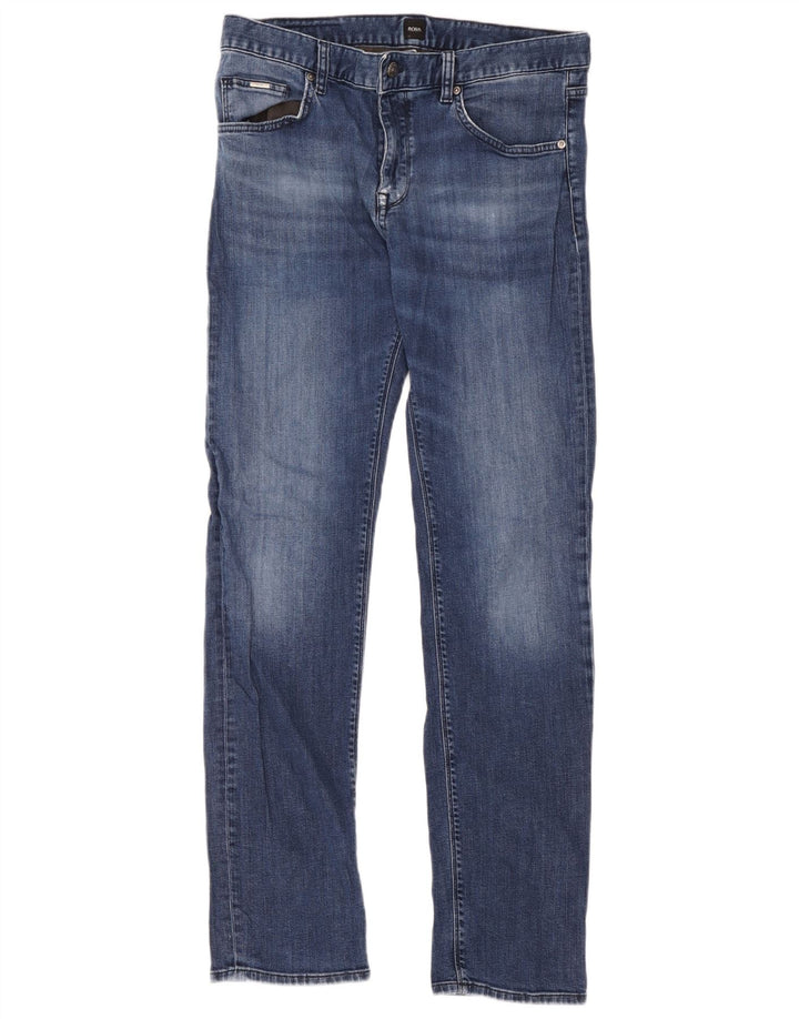 Мужские узкие джинсы Hugo Boss W34 L32 синие