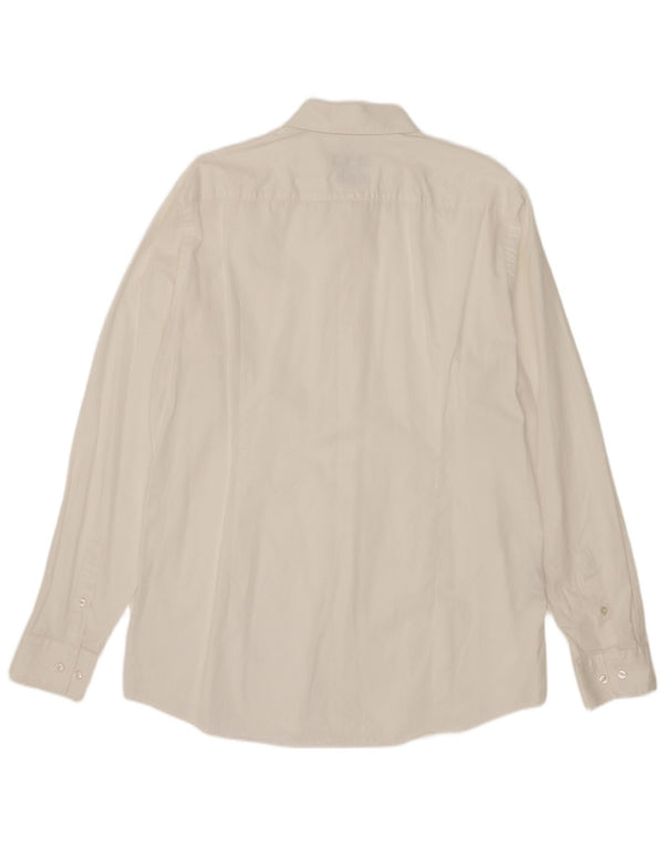 Hugo Boss Mens Slim Fit Shirt Size 42 16 1/2 Large White Cotton