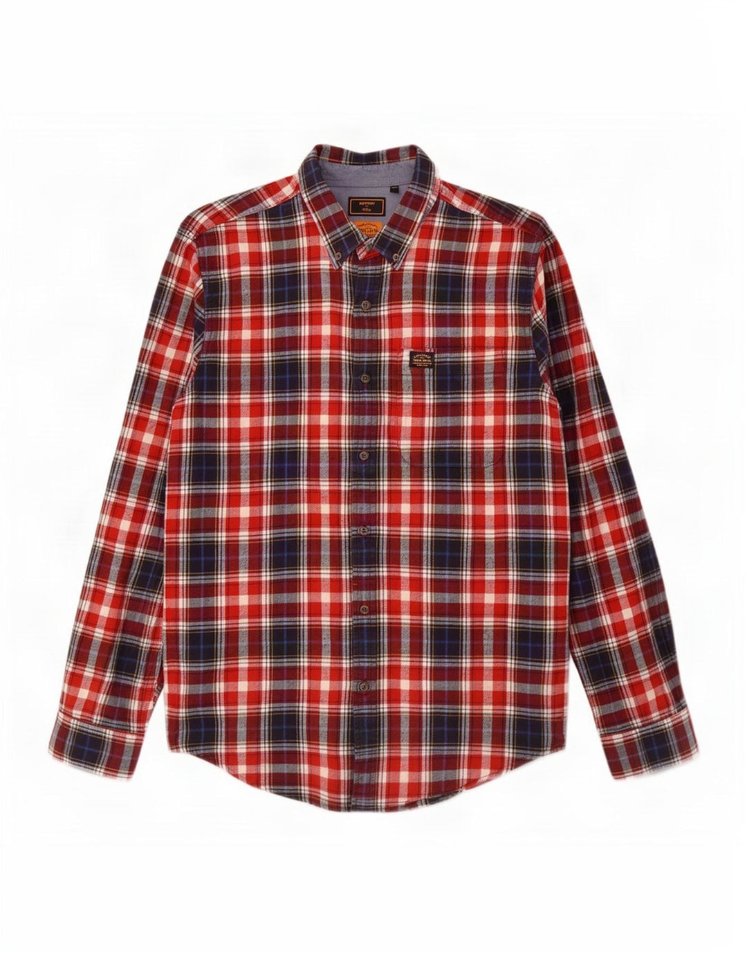 Мужская фланелевая рубашка Superdry XL, хлопковая красная клетка