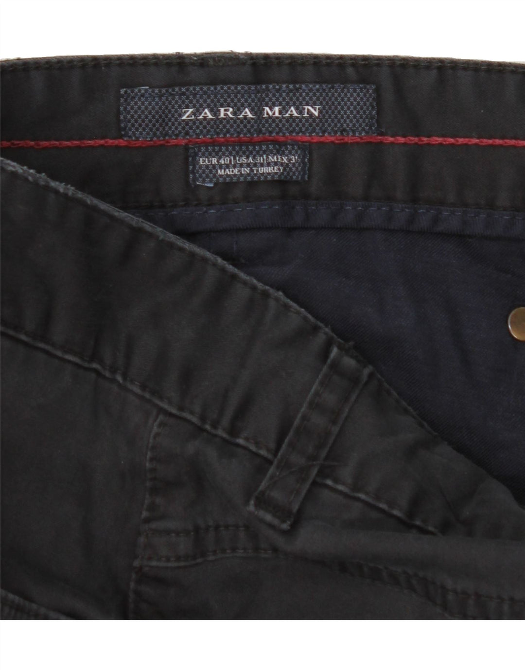 ZARA Mens Slim Casual Trousers EU 40 Medium W31 L31 Black Vintage Zara and Second-Hand Zara from Messina Hembry 