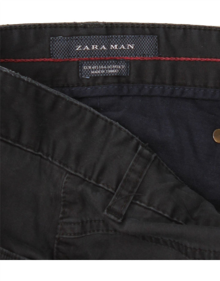 ZARA Mens Slim Casual Trousers EU 40 Medium W31 L31 Black Vintage Zara and Second-Hand Zara from Messina Hembry 