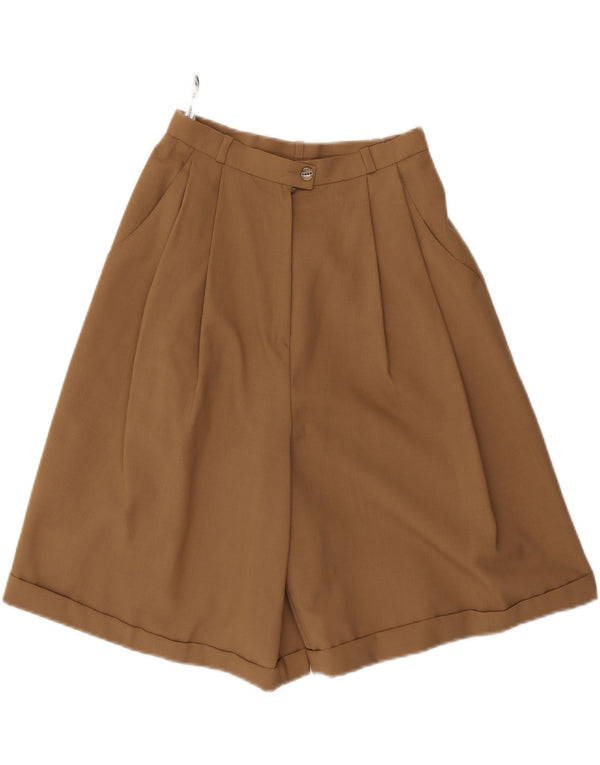ВИНТАЖНЫЕ женские шорты чинос с высокой талией IT 36 XS W24 Коричневые полиэстер