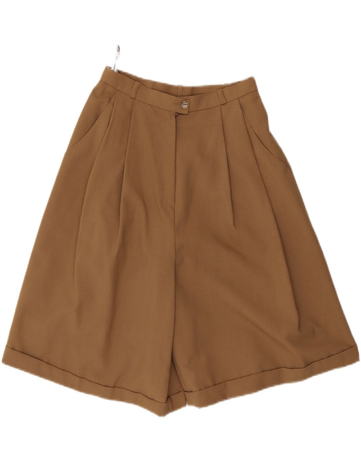 ВИНТАЖНЫЕ женские шорты чинос с высокой талией IT 36 XS W24 Коричневые полиэстер