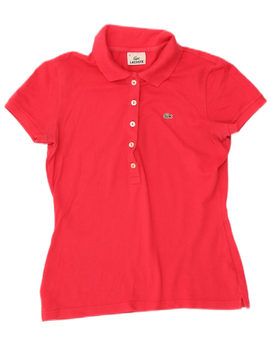 Рубашка поло женская LACOSTE, размер 40, средний розовый
