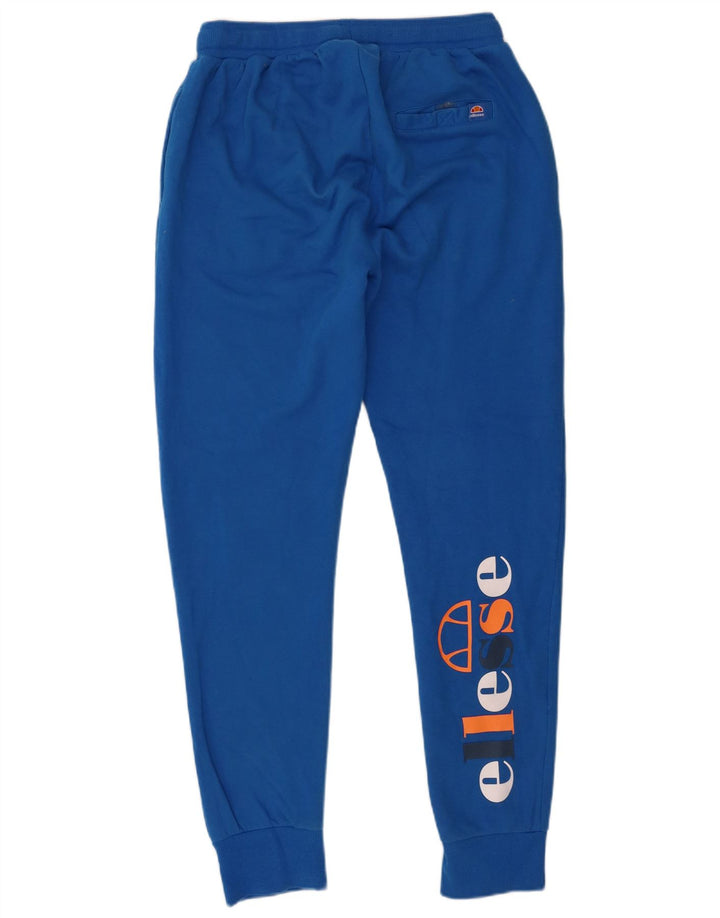 Мужские спортивные брюки Ellesse с графическим рисунком, джоггеры, средний синий хлопок, хлопок
