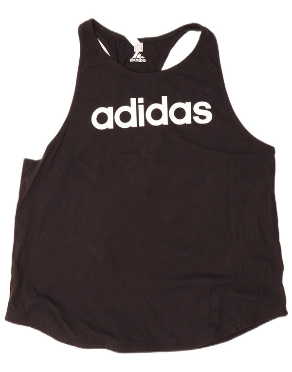 Женский жилет с рисунком Adidas UK 24/26 2XL, черный хлопок