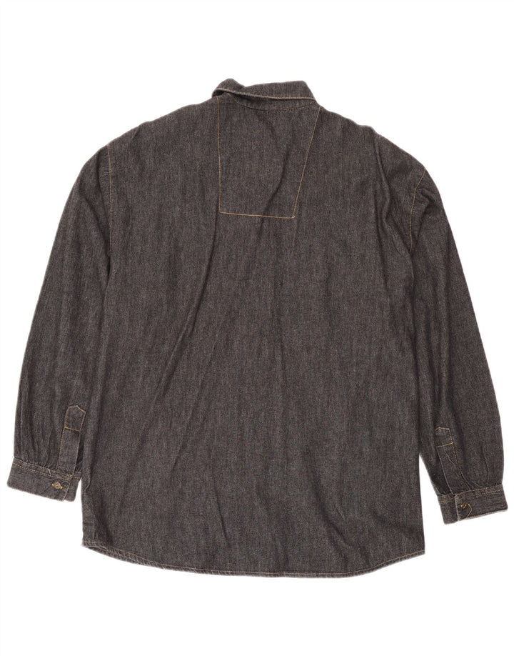 Рубашка мужская джинсовая BUSTER IT 48/50 Средняя Черная