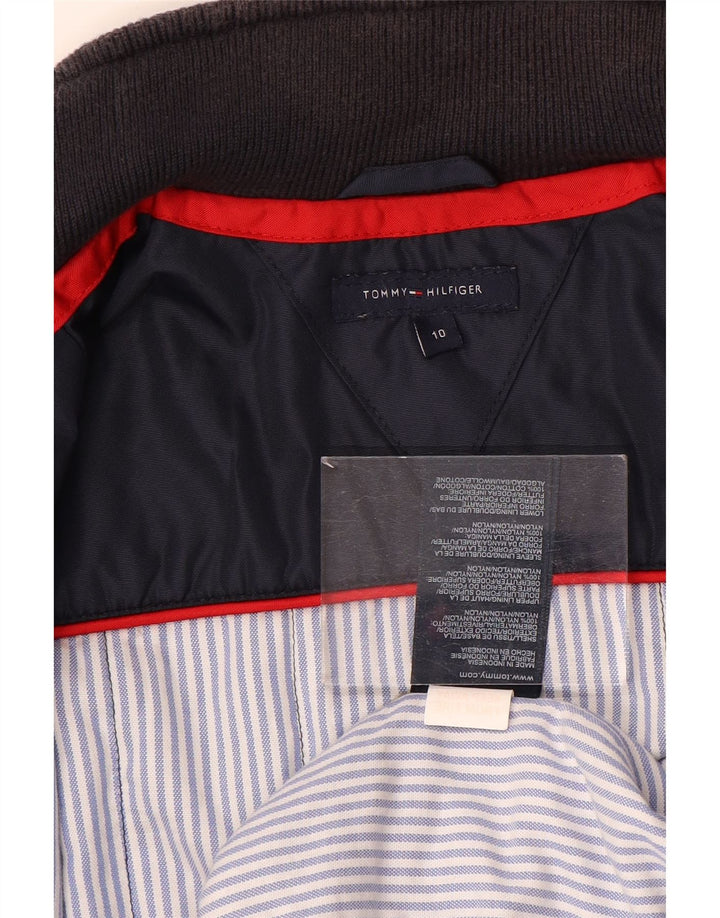 Куртка-бомбер Tommy Hilfiger для мальчиков 9–10 лет, темно-синий, нейлон