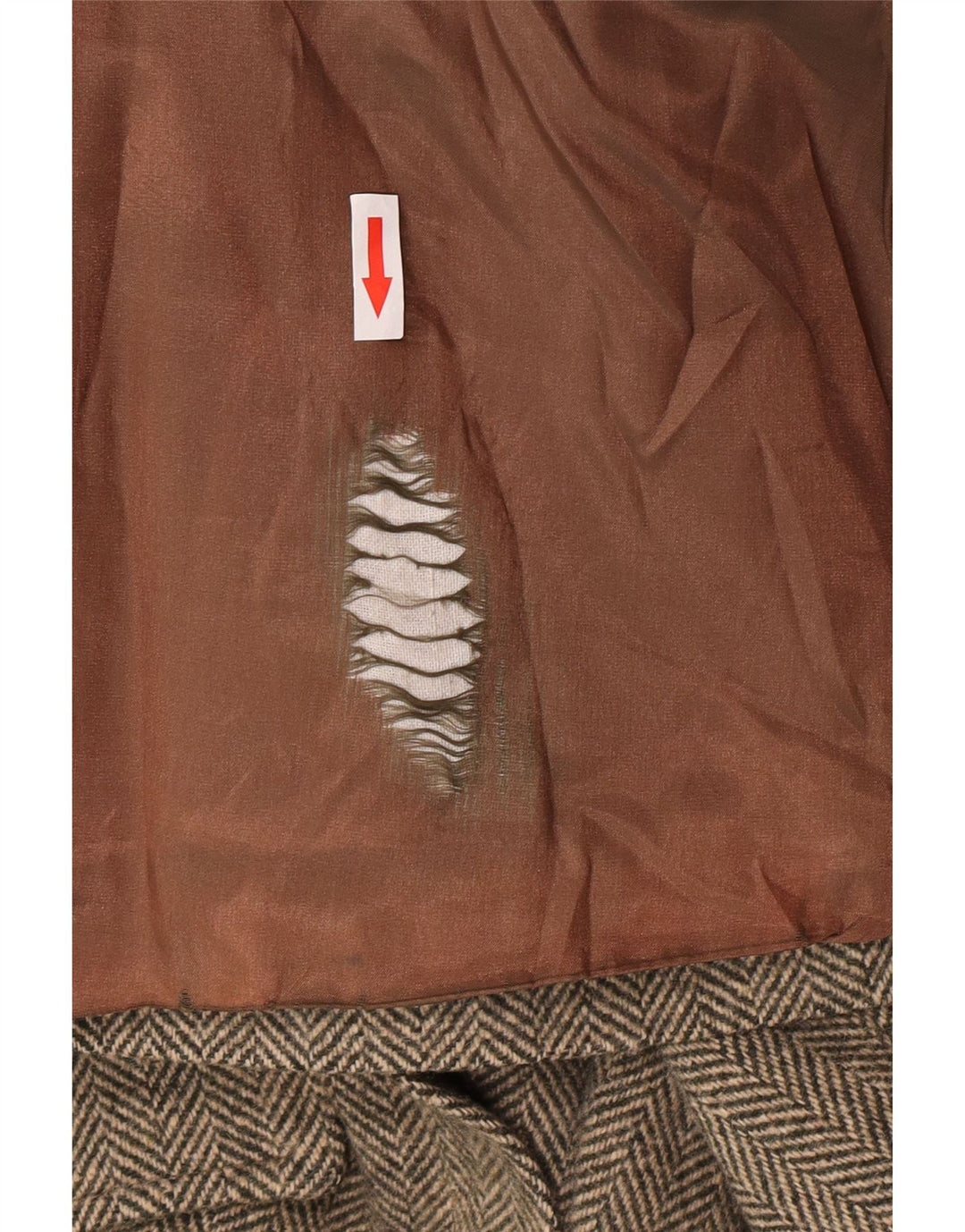 Винтажный женский пиджак UK 12, средний зеленый классический с узором «елочка»