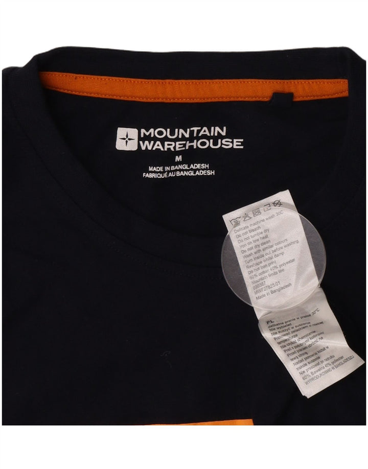 Мужская футболка с рисунком Mountain Warehouse, средний размер, темно-синий, хлопок