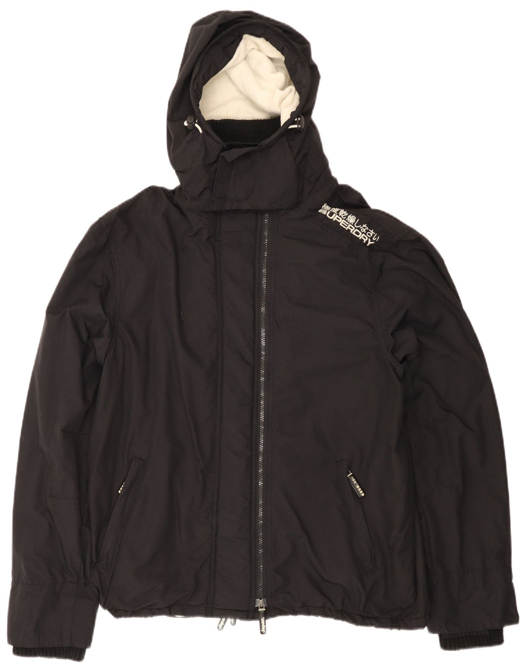 SUPERDRY Женская ветровка с капюшоном The Windcheater UK 20 2XL, черная