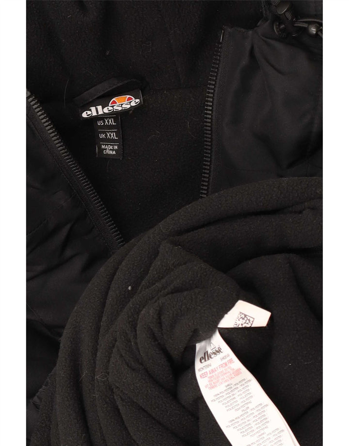 Мужской анорак с капюшоном Ellesse UK 44 2XL, черный полиэстер
