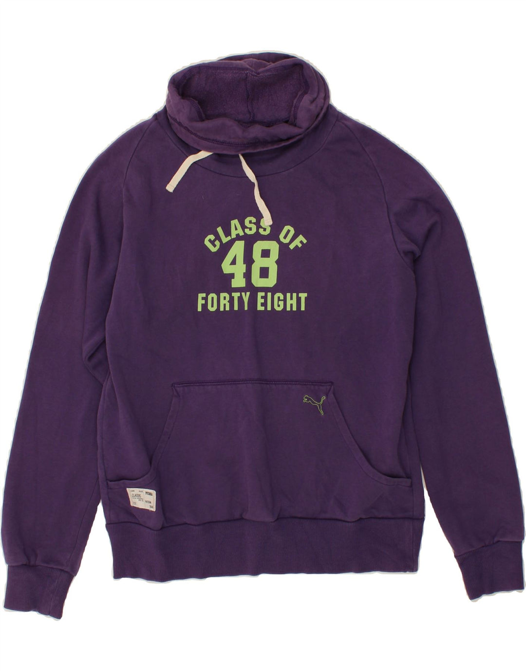 PUMA Womens Graphic Sweatshirt Jumper UK 14 Medium  Purple Cotton Vintage Puma and Second-Hand Puma from Messina Hembry 