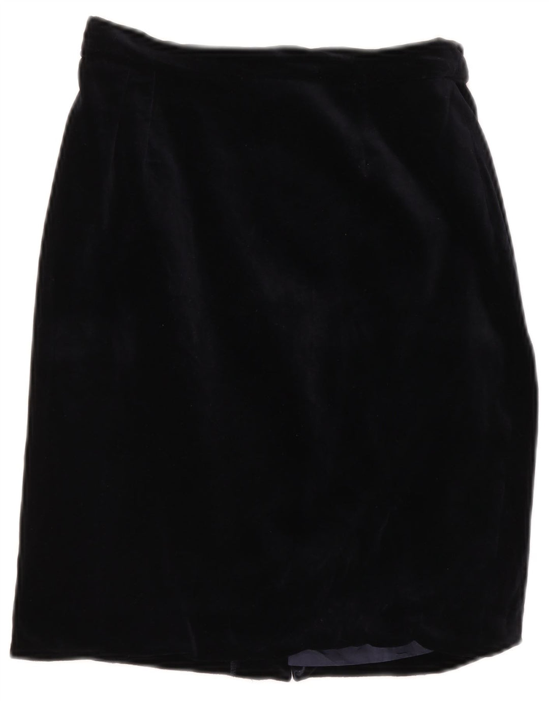 VINTAGE Женская бархатная юбка-карандаш с высокой талией IT 42 Medium W26 Темно-синий