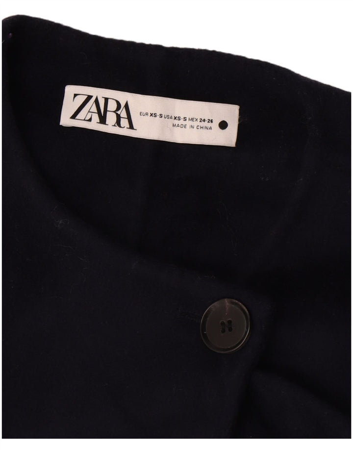 Женский длинный длинный жилет Zara UK 6 XS, темно-синий, шерстяной