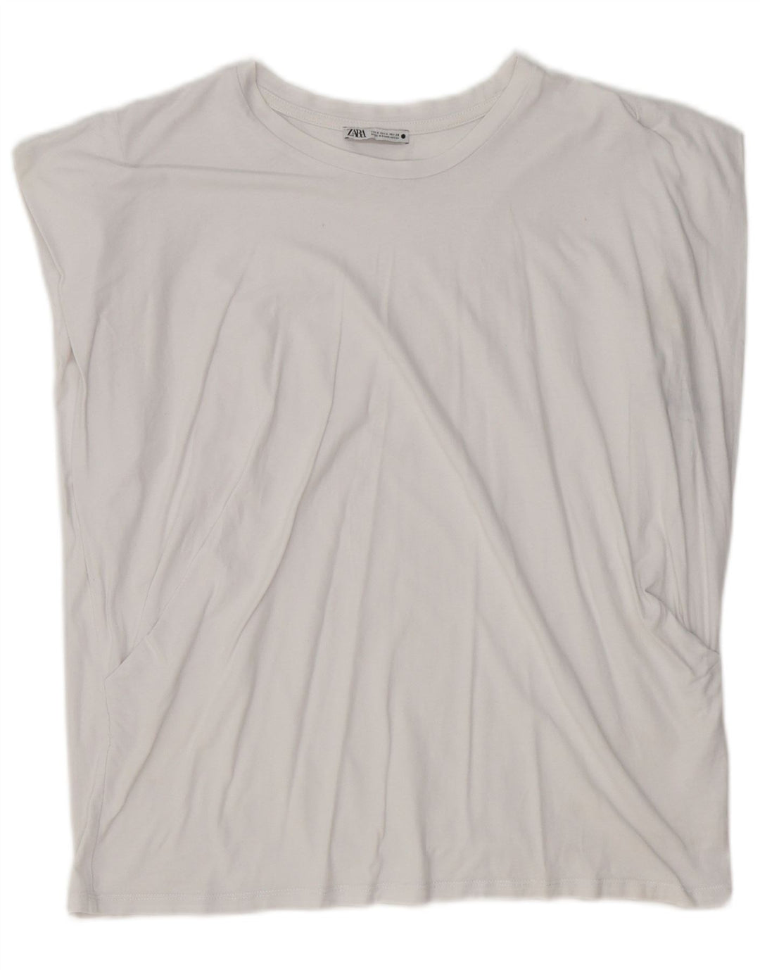 Женская футболка оверсайз Zara Top UK 10, маленькая белая