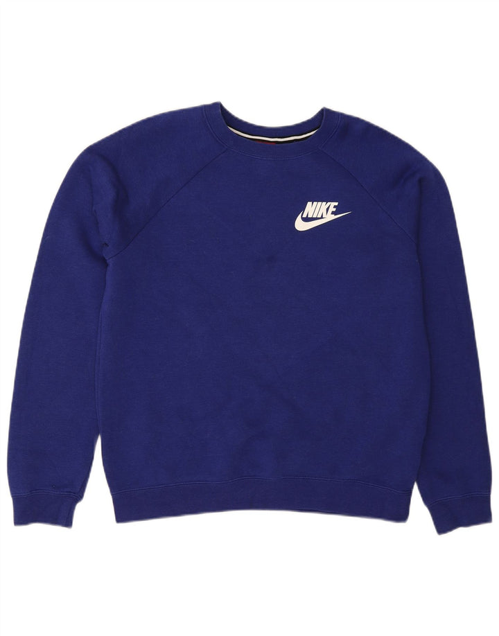 NIKE Womens Oversized Sweatshirt Jumper UK 10 Small Purple Cotton