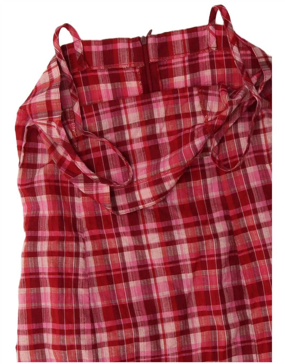 ВИНТАЖНОЕ женское платье-комбинация UK 10, маленькая розовая клетка