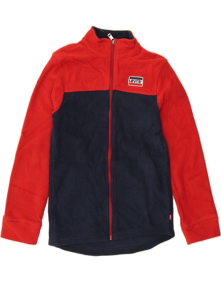 LEVI'S Boys Fleece Jacket 10-11 Years Medium Navy Blue Colourblock Vintage Levi's and Second-Hand Levi's from Messina Hembry 