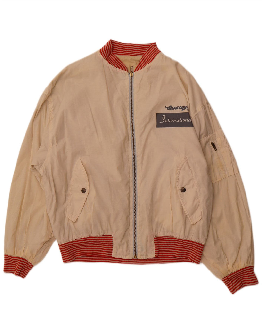 Мужская двусторонняя куртка QUARRY с графическим рисунком UK 42 XL, белый хлопок