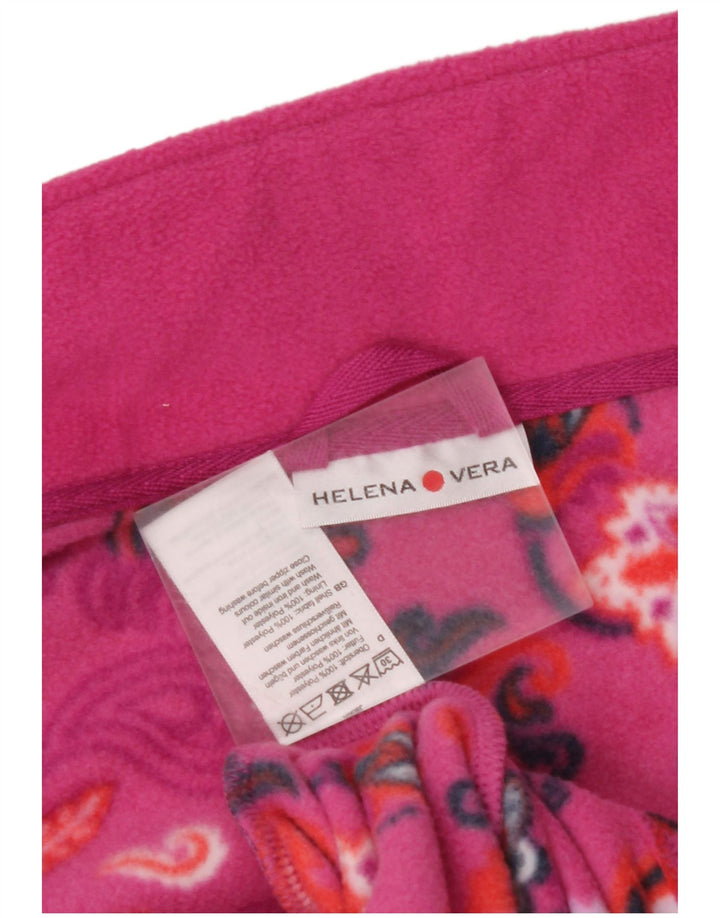 Женская флисовая куртка VINTAGE IT 46, большой розовый цветочный полиэстер