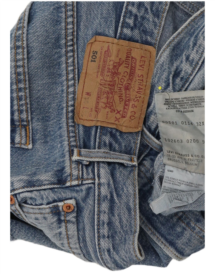 Женские джинсовые шорты Levi's 501 W32, большие синие, хлопок