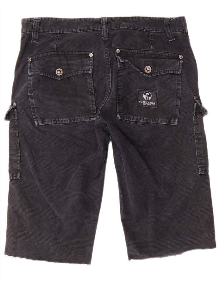 NORTH SAILS Мужские шорты карго IT 48 Medium W34 Темно-синие с узором «гусиные лапки»