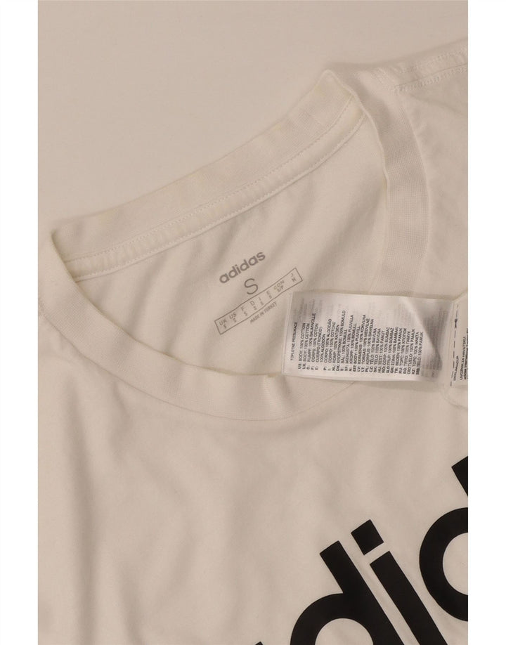 Мужская футболка Adidas с рисунком, маленький белый хлопок