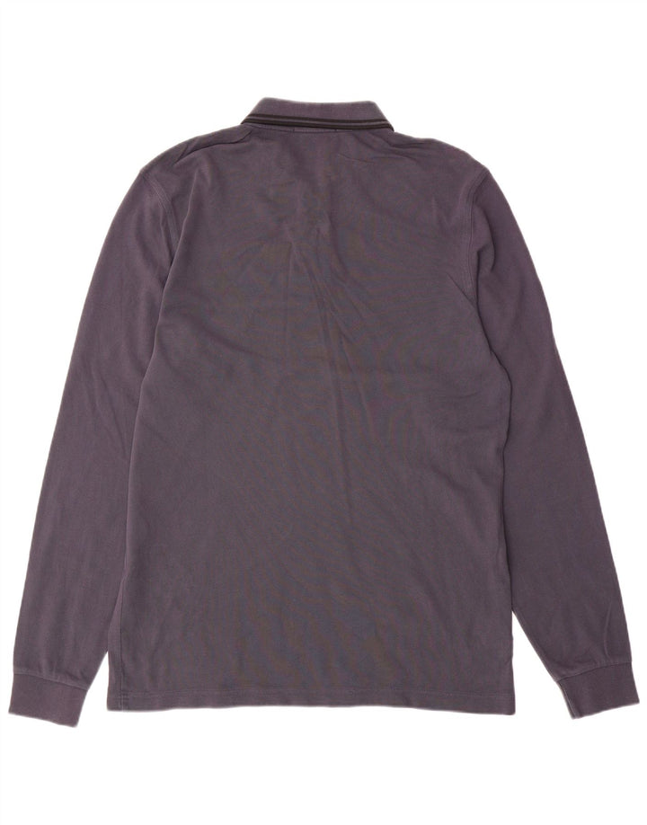 Мужская рубашка-поло с длинным рукавом Fred Perry, большой серый хлопок