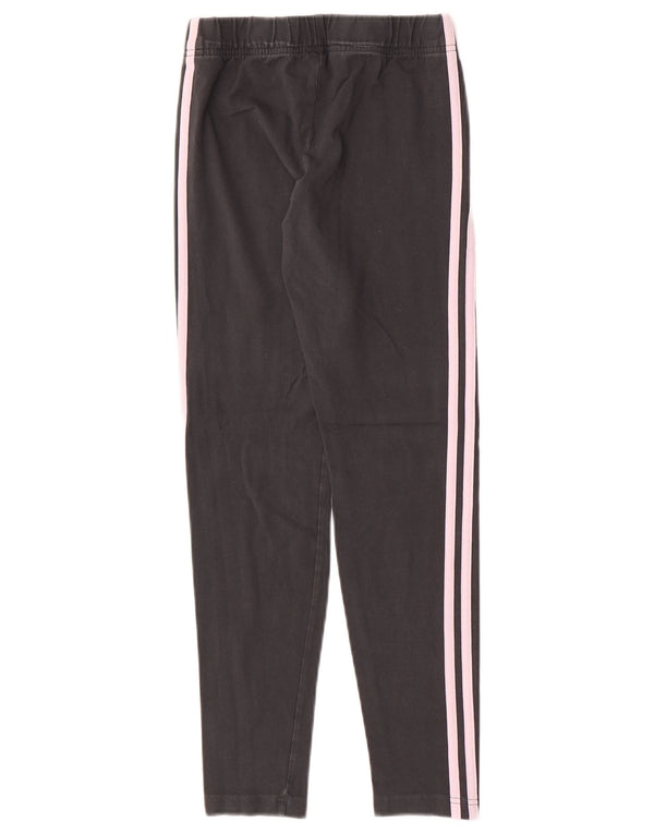 Леггинсы Adidas для девочек 14-15 лет, серый хлопок